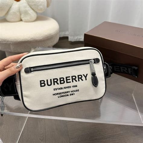 burberry canvas belt bag|Burberry large leather belt bag.